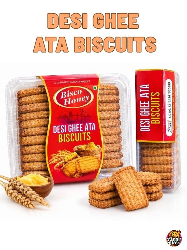 Desi Ghee Ata Biscuits | 300g | The Tangy Bites